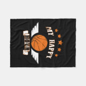 Basketbal is mijn happy hour fleece deken (Voorkant (Horizontaal))