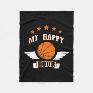 Basketbal is mijn happy hour fleece deken
