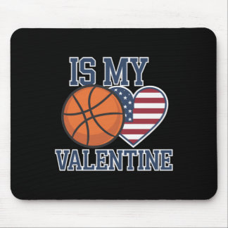 Basketbal is mijn hart op de Valentijnsdag Muismat