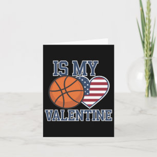 Basketbal Is Mijn Hart Op Valentijnsdag Kaart