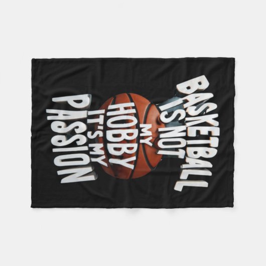Basketbal is mijn leeuw fleece deken (Voorkant (Horizontaal))