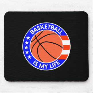 Basketbal is mijn leven is de Amerikaanse vlag Muismat