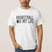 Basketbal is mijn leven t-shirt (Voorkant)