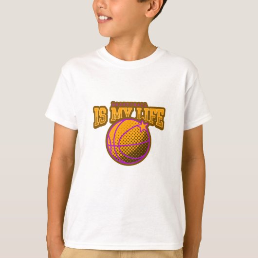 Basketbal is mijn leven t-shirt (Voorkant)