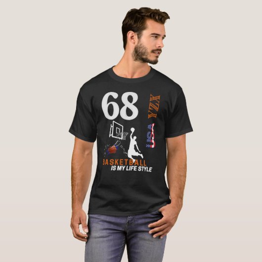Basketbal is mijn levensstijl t-shirt (Voorkant volledig)