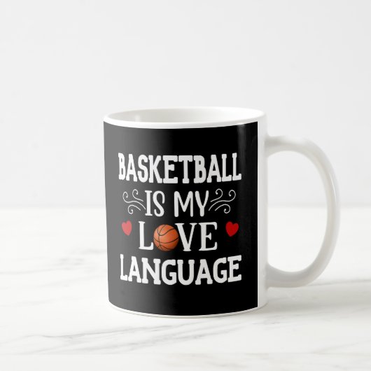 Basketbal is mijn liefde taal basketbal fan koffiemok (Rechts)