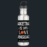 Basketbal is mijn liefde taal basketbal speler waterfles<br><div class="desc">Deze leuke "Basketbal is mijn liefdestaal" waterfles is perfect voor iedereen die van basketbal houdt. Voeg een naam toe aan de onderkant en je zult er zeker van zijn dat je deze niet verliest bij een spel.</div>