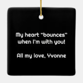 Basketbal is mijn liefdestaal Kerstmis Keramisch Ornament (Achterkant)