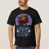 Basketbal is mijn therapie t-shirt (Voorkant)