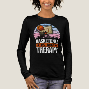 Basketbal is mijn therapie Tri-Blend shirt