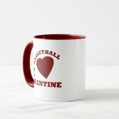 Basketbal is mijn valentijn met rood hart mok (Voorkant links)