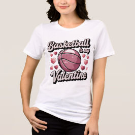 Basketbal is mijn valentijn, Retro Basketball Love Tri-Blend Shirt