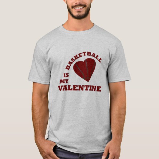 basketbal is mijn valentijn t-shirt (Voorkant)