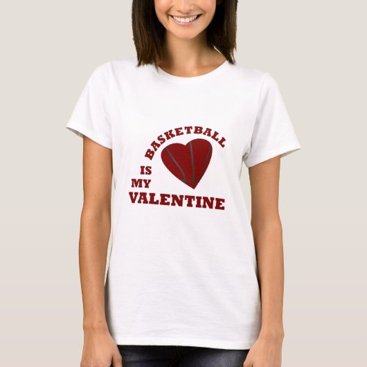 basketbal is mijn valentijn t-shirt (Voorkant)