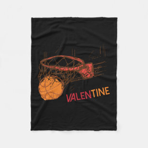 Basketbal is mijn Valentijn voor basketballiefhebb Fleece Deken