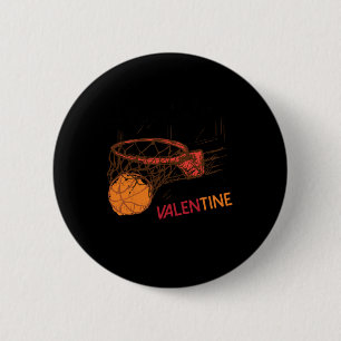 Basketbal is mijn Valentijn voor basketballiefhebb Ronde Button 5,7 Cm