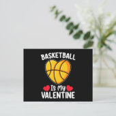 Basketbal is mijn Valentijnsdag sport Briefkaart (Staand voorkant)