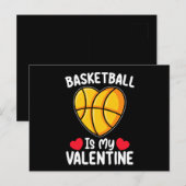 Basketbal is mijn Valentijnsdag sport Briefkaart (Voorkant / Achterkant)