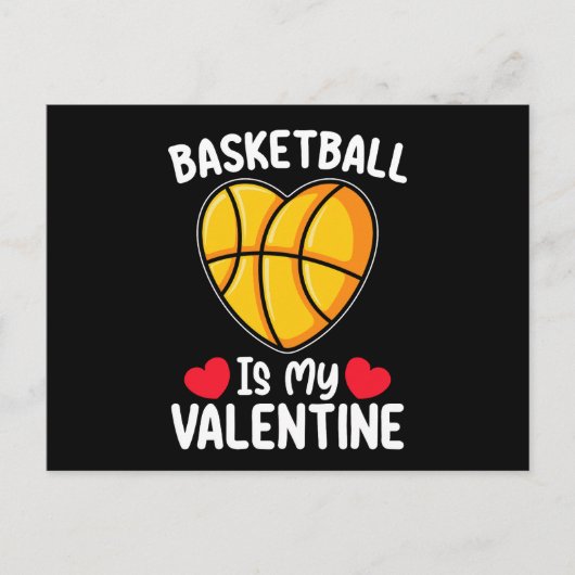 Basketbal is mijn Valentijnsdag sport Briefkaart (Voorkant)