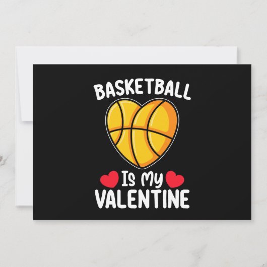 Basketbal is mijn Valentijnsdag sport Kaart (Voorkant)