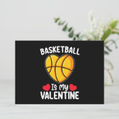 Basketbal is mijn Valentijnsdag sport Kaart (Staand voorkant)