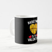 Basketbal is mijn Valentijnsdag sport Koffiemok (Voorkant links)
