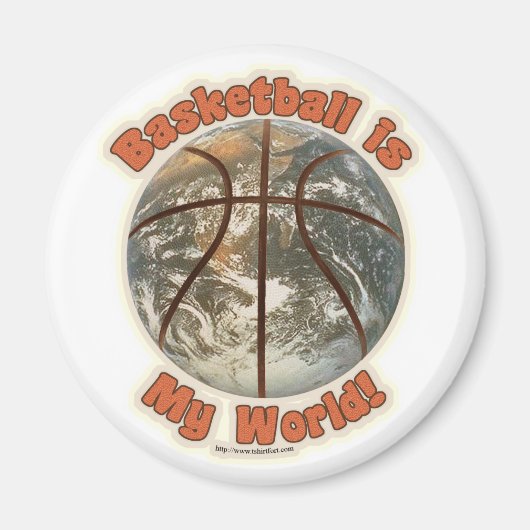 Basketbal is mijn wereld! magneet (Voorkant)