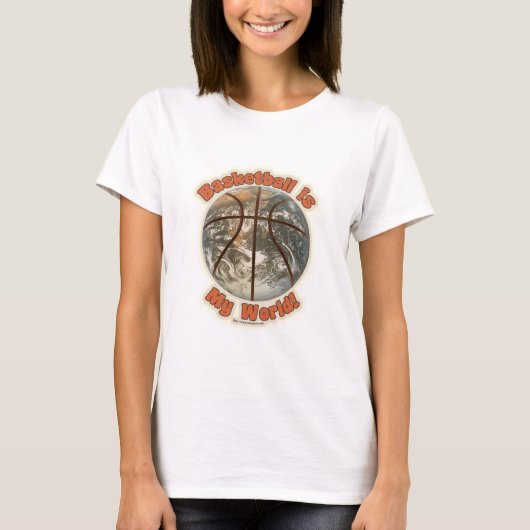 Basketbal is mijn wereld! t-shirt (Voorkant)
