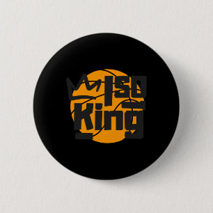 Basketbal Isolatie King One Man Show Ronde Button 5,7 Cm