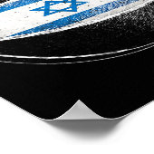  basketbal Israël vlag Israëli's trots Poster (Hoek)