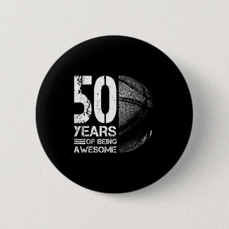 Basketbal Jaren 50e Speler 50 Basketbal Oud Ronde Button 5,7 Cm