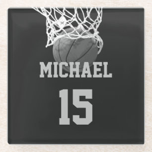 Basketbal Je Naam Glazen Onderzetter