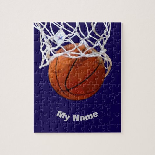 Basketbal Je Naam Legpuzzel (Verticaal)