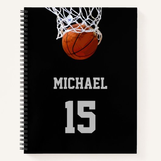 Basketbal Je Naam Notitieboek (Voorkant)
