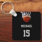 Basketbal Je Naam Sleutelhanger (Voorkant)
