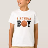 Basketbal Jongen Verjaardagsfeestje T-shirt (Voorkant)