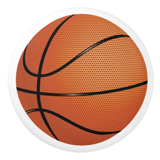 Basketbal jongens keramische knop (Voorkant)