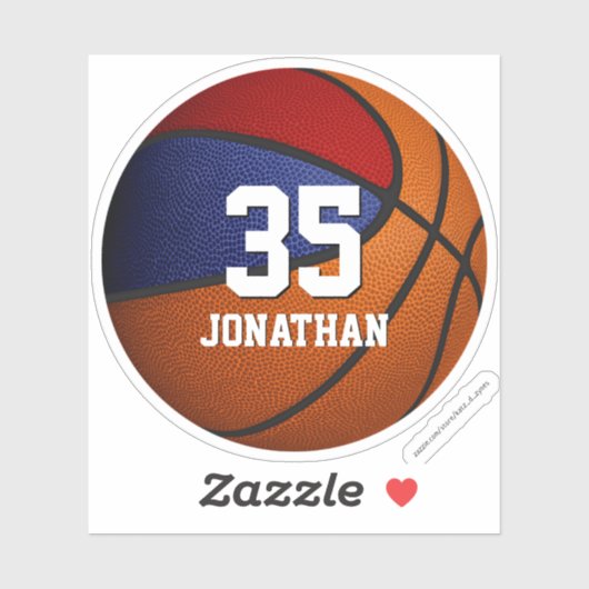 basketbal jongens sticker (Vel)