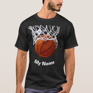 Basketbal Jouw Naam Aangepast T-shirt