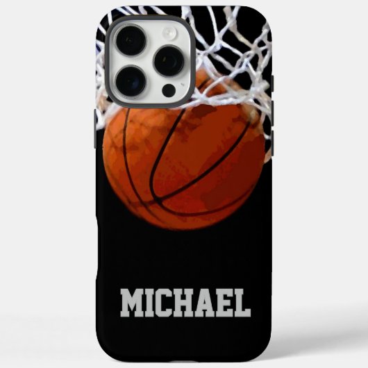 Basketbal Jouw Naam Case-Mate iPhone Case (Achterkant)