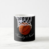 Basketbal Jouw naam Kalligrafie Script Koffiemok (Center)