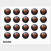Basketbal Jouw naam Kalligrafie Script Ronde Sticker (Vel)