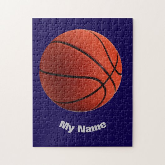 Basketbal Jouw Naam Legpuzzel (Verticaal)