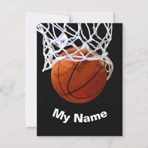 Basketbal Jouw Naam Op Maat Briefkaart