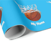 Basketbal Jouw Naam Op Maat Cadeaupapier (Rol Hoek)
