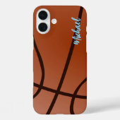 Basketbal Jouw naam Persoonlijke informatie Case-Mate iPhone Case (Achterkant)