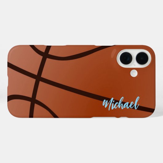 Basketbal Jouw naam Persoonlijke informatie Case-Mate iPhone Case (Achterkant (horizontaal))
