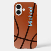 Basketbal Jouw naam Persoonlijke informatie Case-Mate iPhone Case (Achterkant)