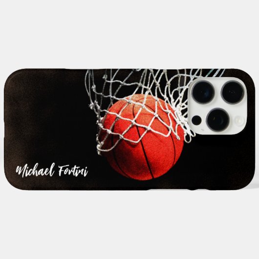 Basketbal Jouw naam Persoonlijke informatie Case-Mate iPhone Case (Achterkant (horizontaal))