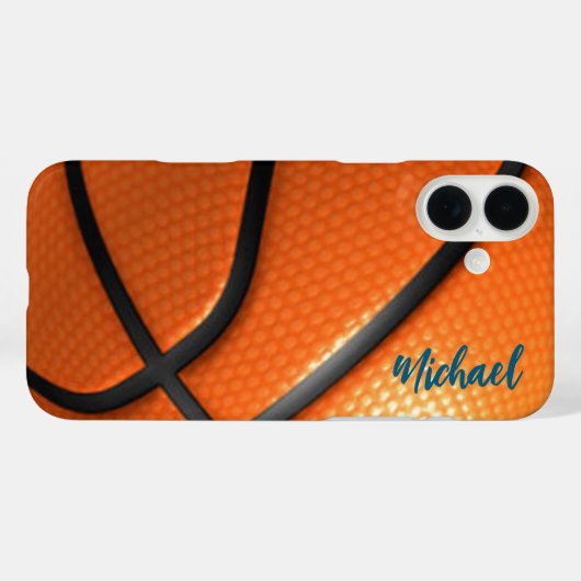 Basketbal Jouw naam Persoonlijke informatie Case-Mate iPhone Case (Achterkant (horizontaal))